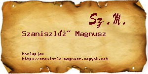 Szaniszló Magnusz névjegykártya